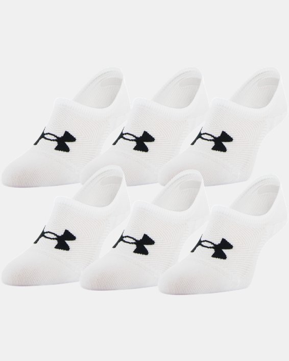 Women's UA Breathe Lite Ultra Low Liner Socks 6-Pack, White, pdpMainDesktop image number 0